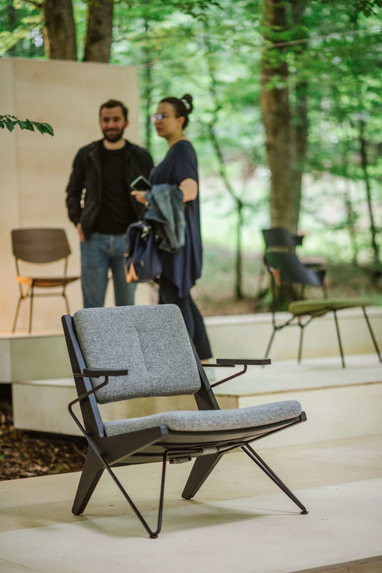 Fauteuil à bascule en métal Prostoria