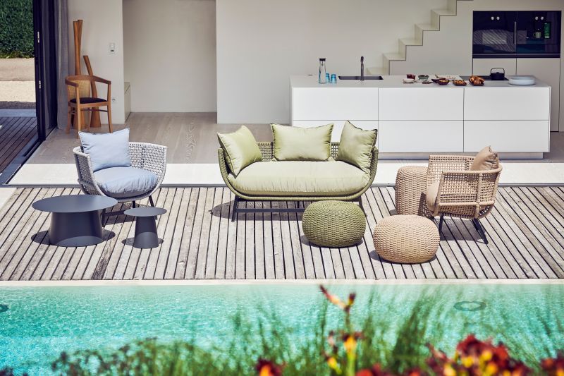 Suka Lounge Fauteuil d'extérieur Jan Kurtz Olive