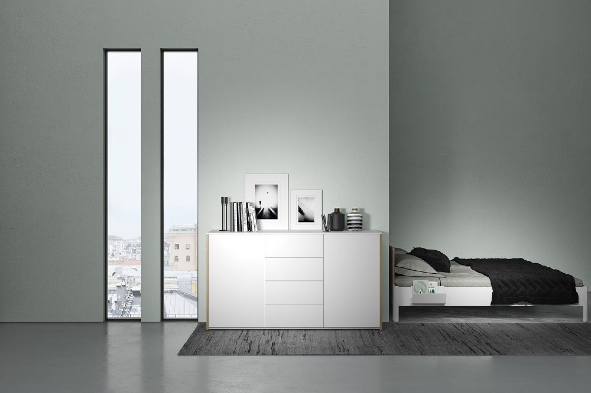 Modular Plus Sideboard avec 2 portes et 4 tiroirs Müller Möbelwerkstätten