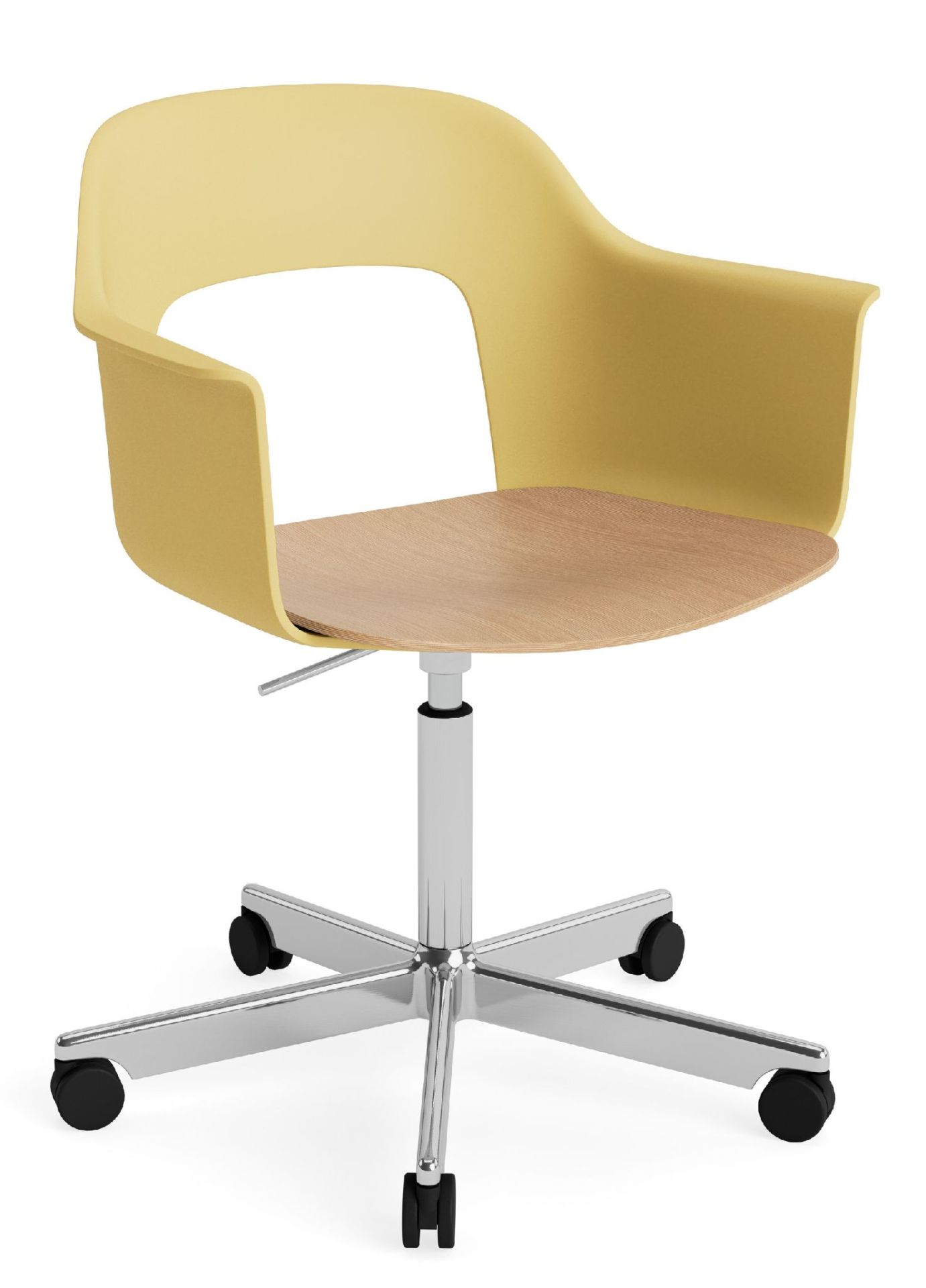 Layout Armchair 242 Fauteuil 4 pieds en étoile Vérin à gaz avec fonction pivotante Hay