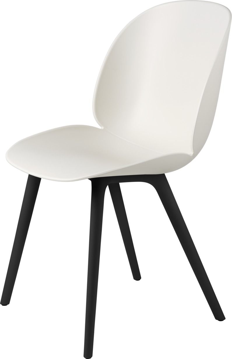 Beetle Chair Chaise de salle à manger Non rembourrée Piètement plastique Alabaster White Gubi