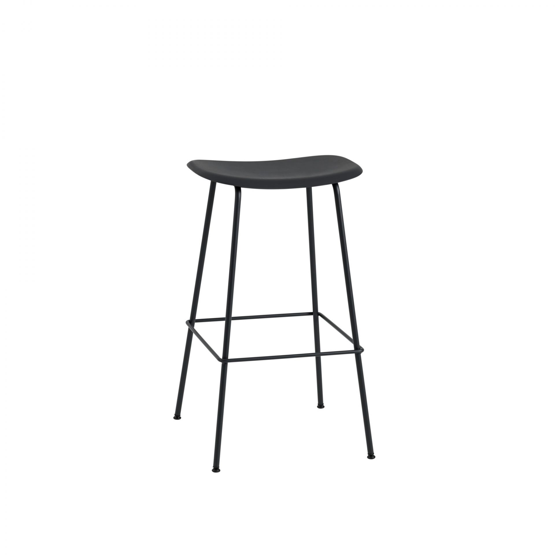 Bar fibre Tabouret 75 cm Noir / Noir Muuto