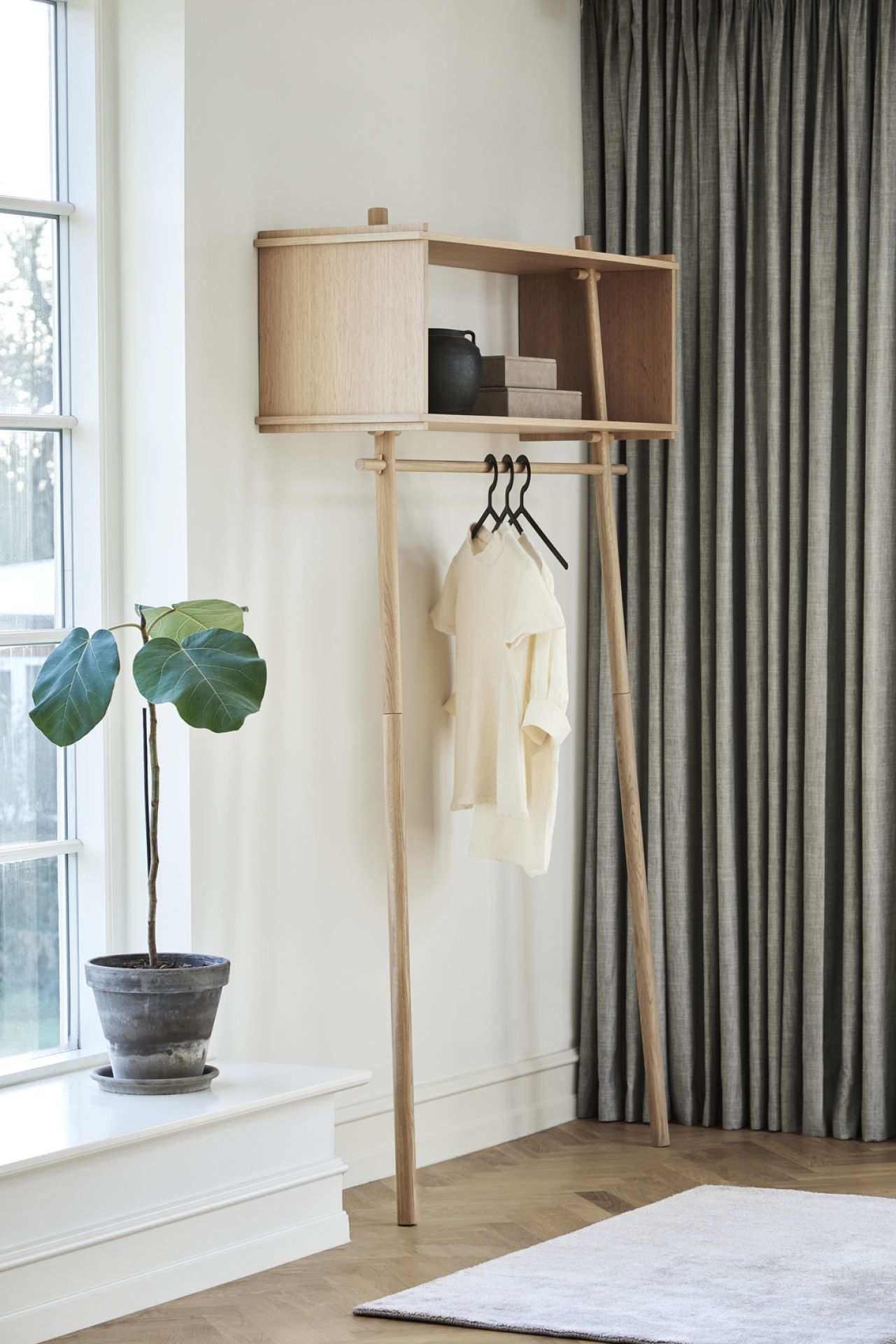 Töjbox vestiaire Woud Lx80 cm chêne noir