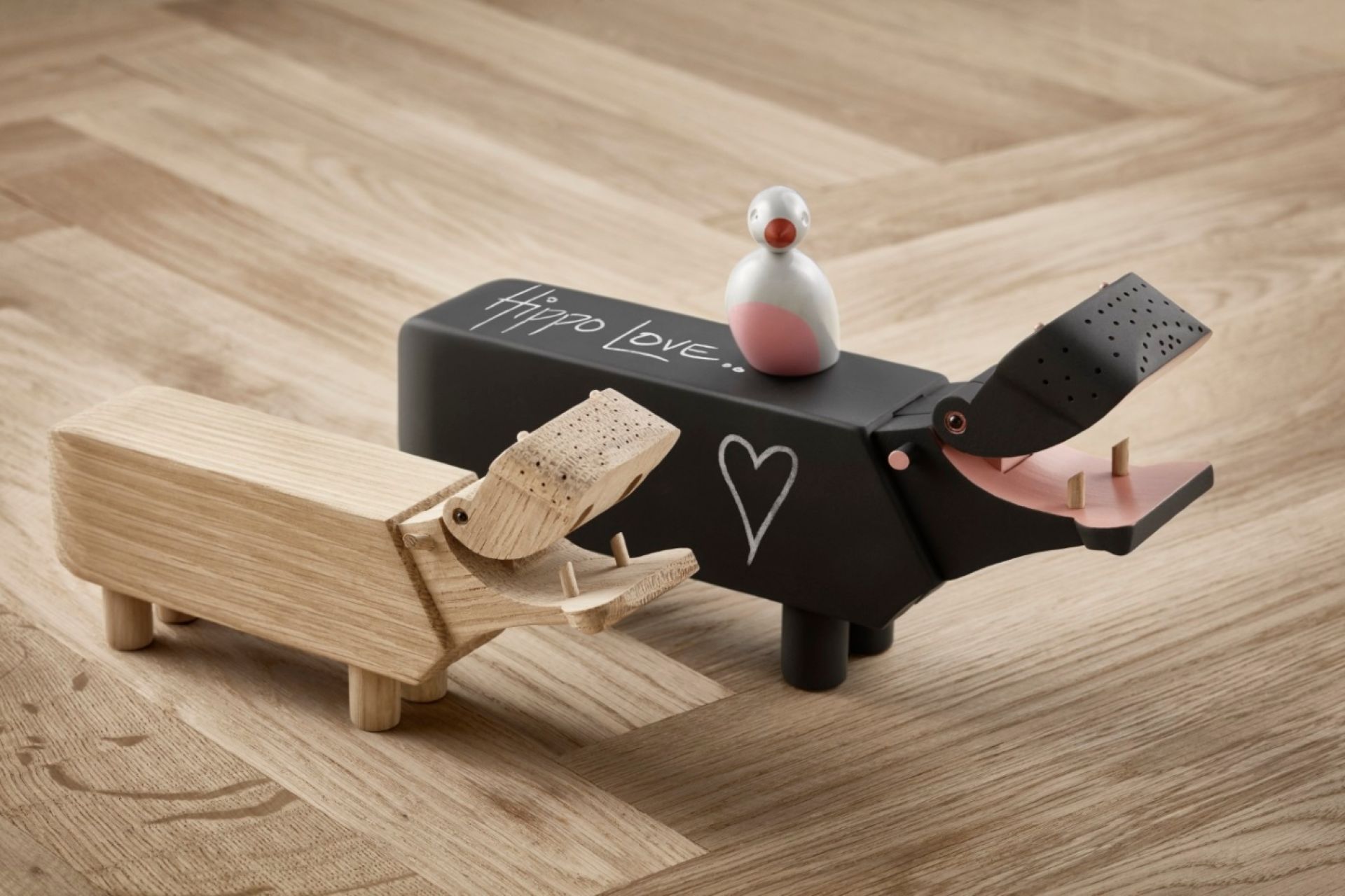 Hippopotame figure en bois noir Kay Bojesen