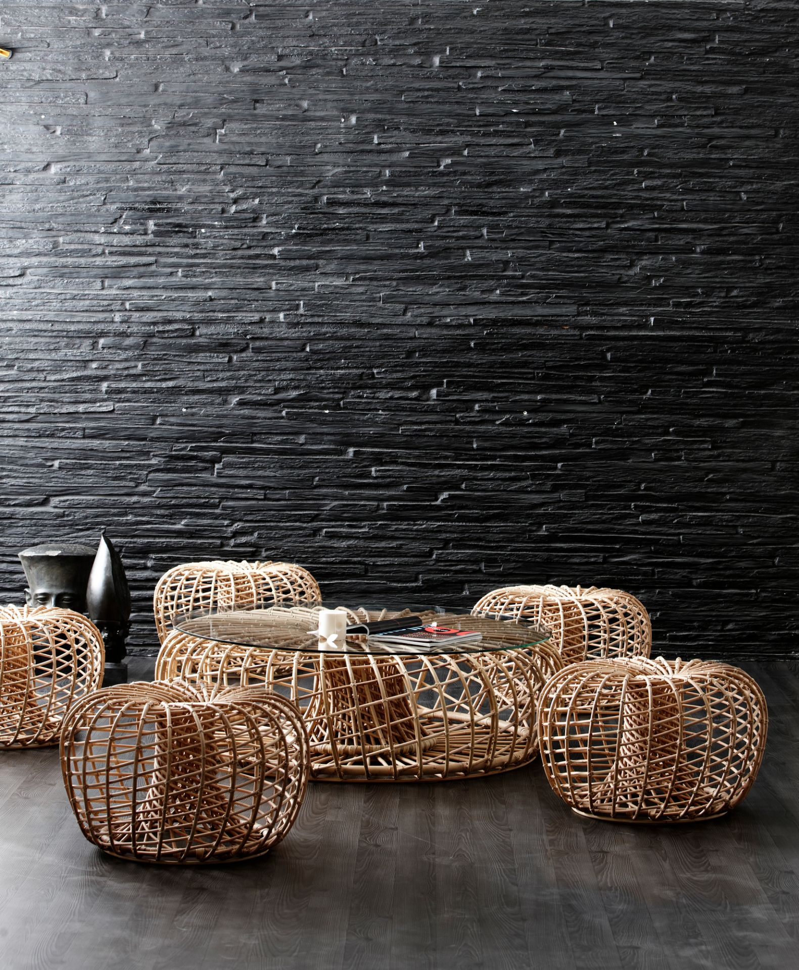 Nest Indoor Tabouret Cane-Line