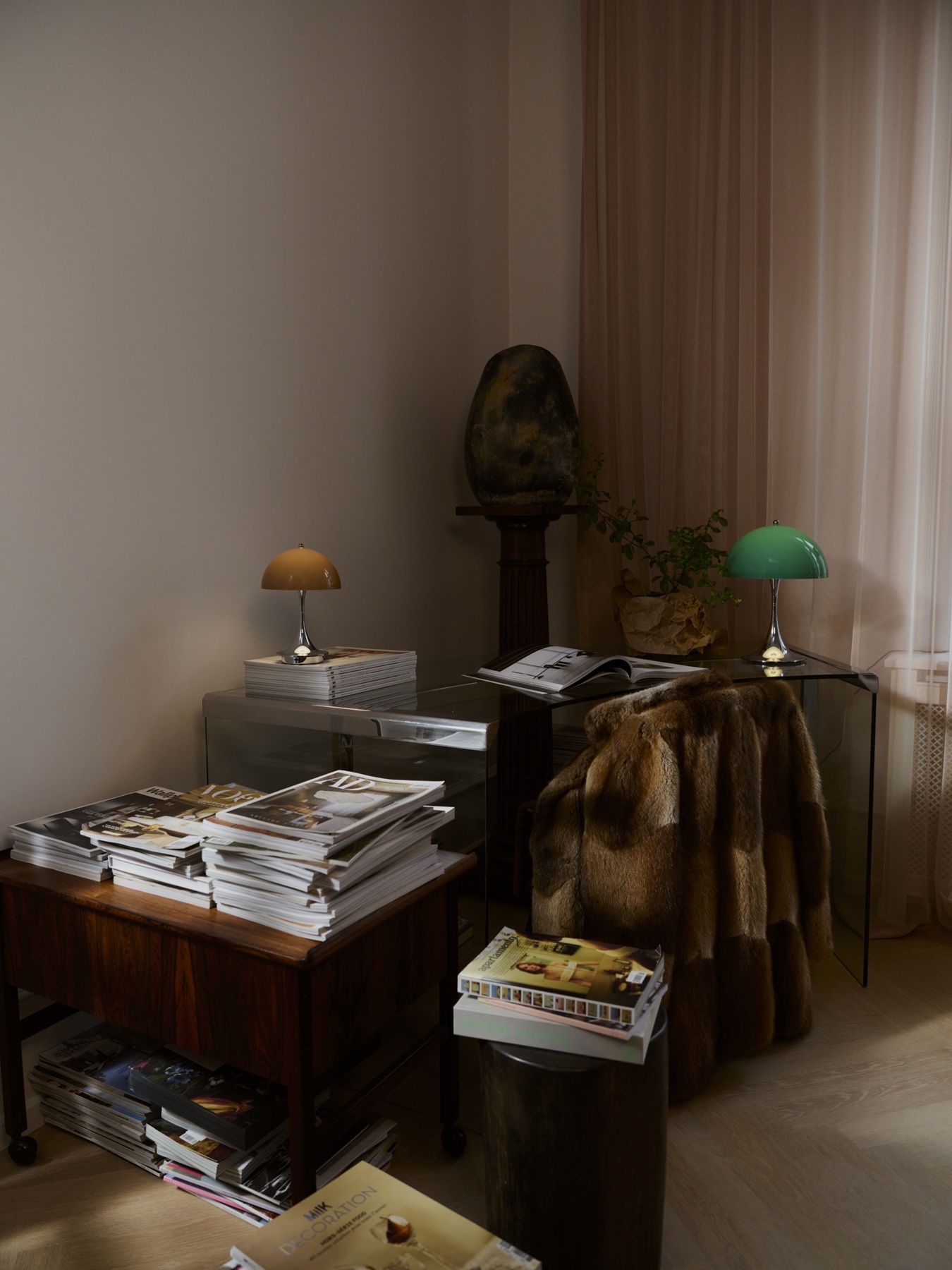 Panthella 160 Portable Lamp Chrome Lampe de table / Lampe à batterie Louis Poulsen