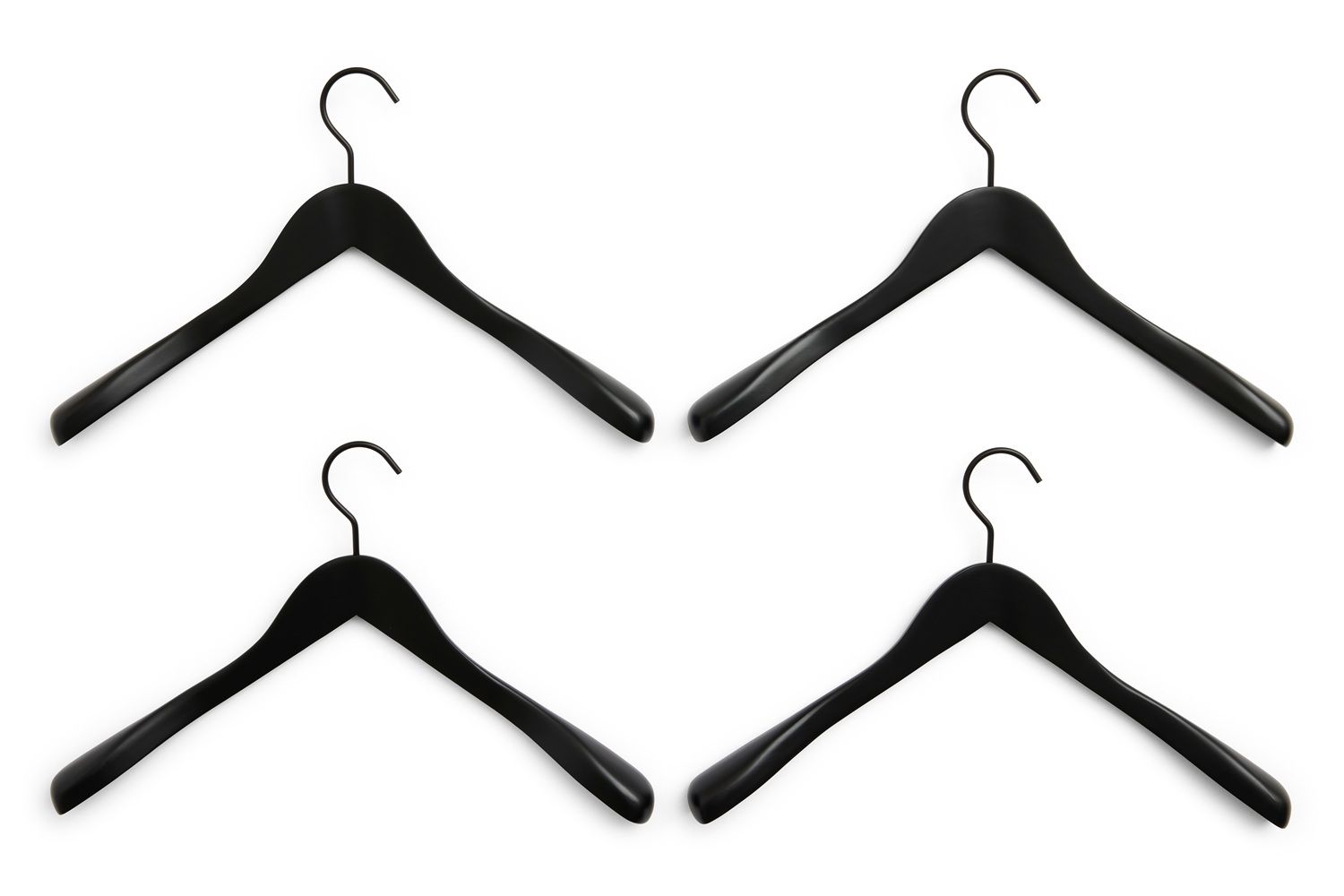 Smooth Coat Hanger Wide Lot de 4 cintres Hay