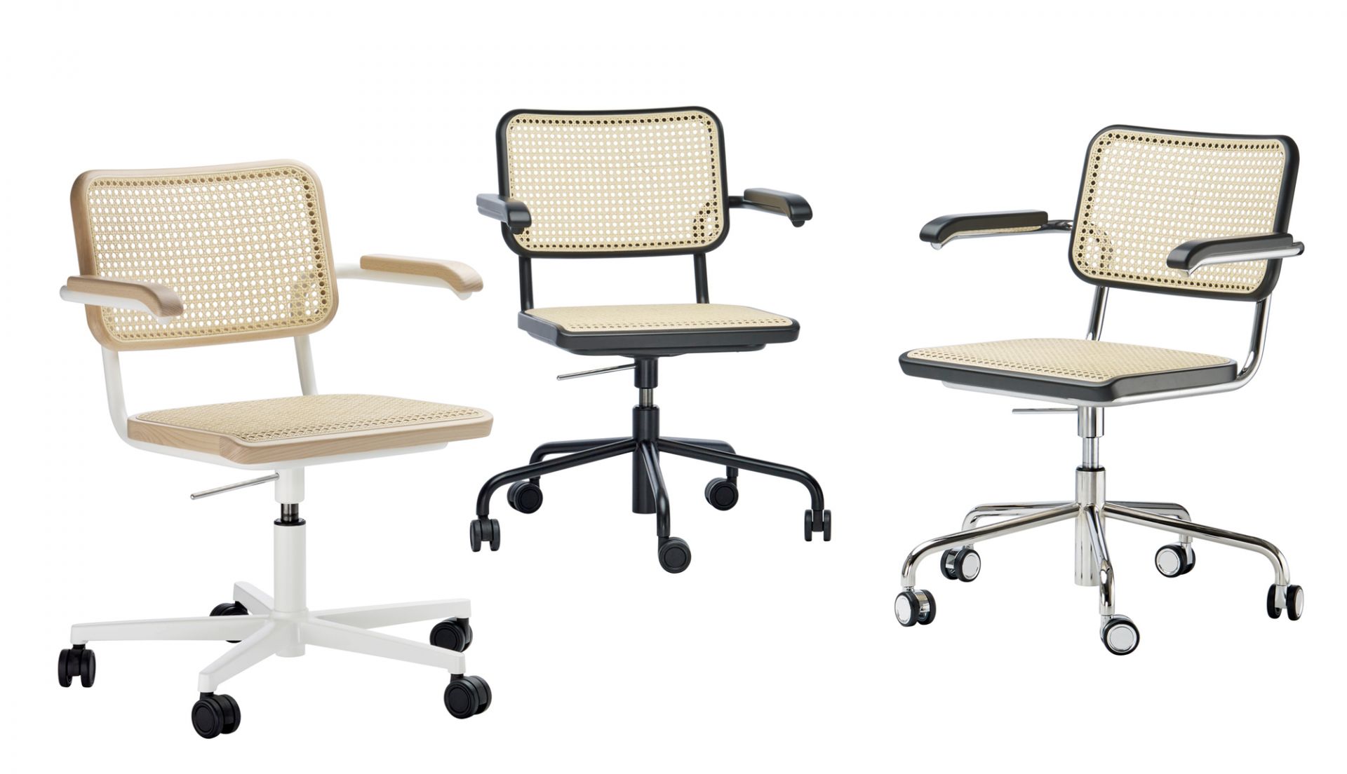 S 64 VDR Atelier Chaise Pivotante Cadre plat Thonet Chrome
