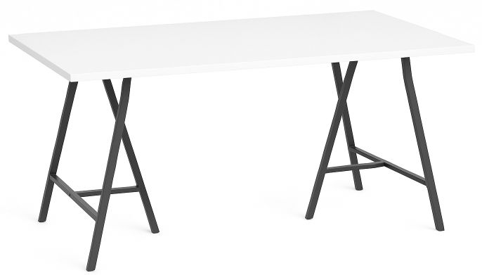 Loop Stand Table L 200 cm PLATEAU BLANC/CADRE NOIR Hay OFFRE SPECIALE
