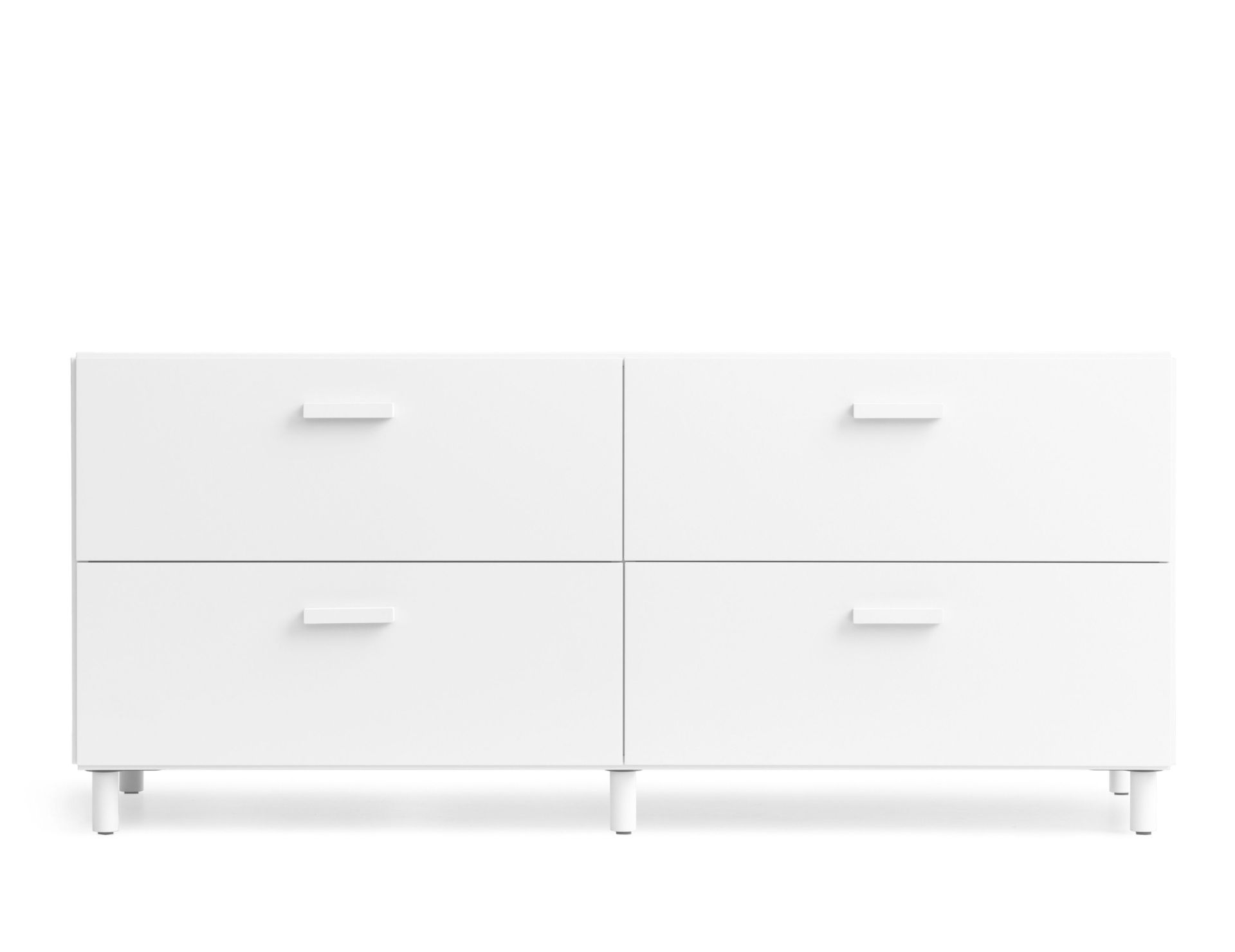 Relief Commode basse avec pieds blanc String Furniture
