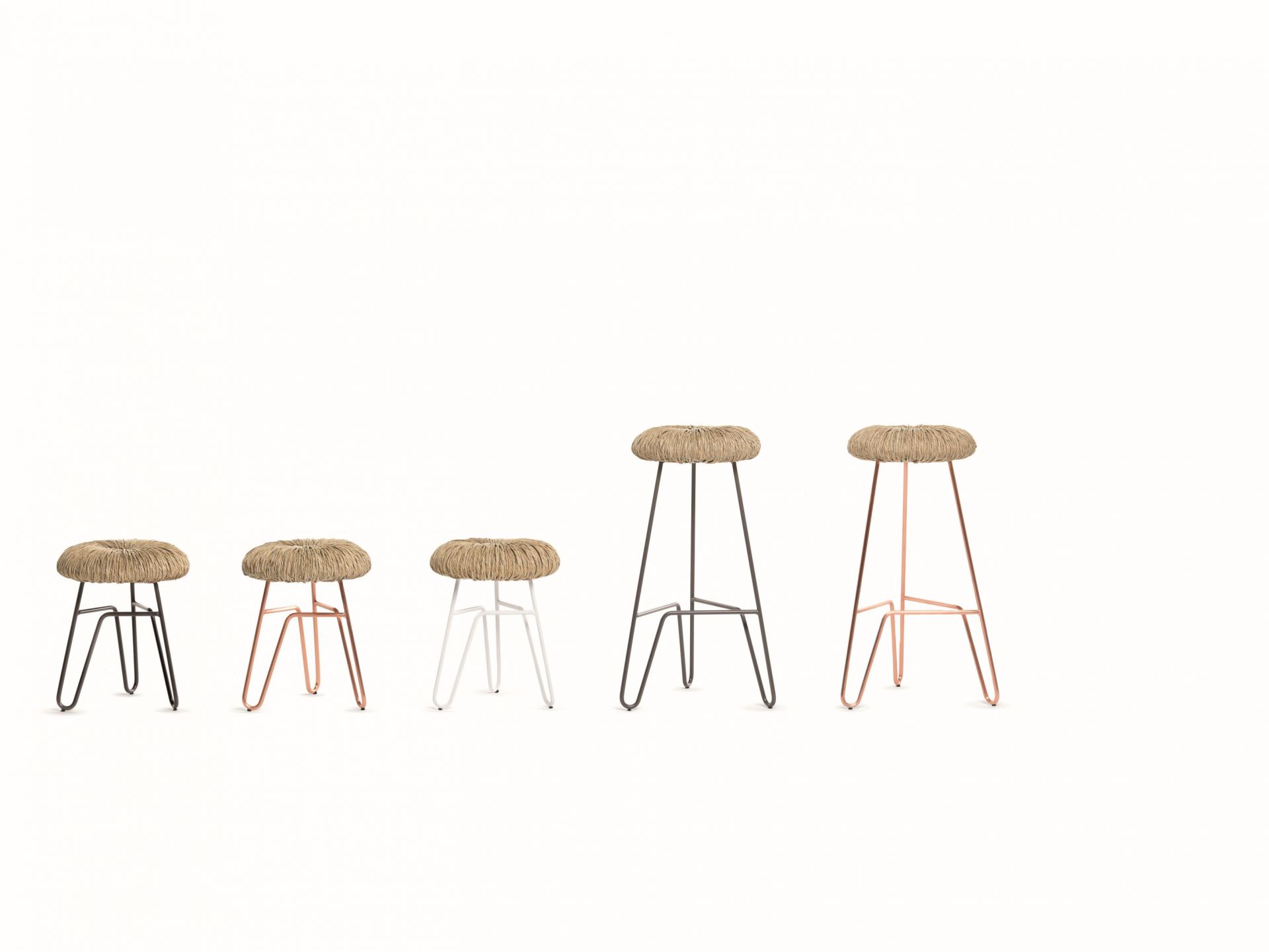 Donut Tabouret gris H45cm Mogg
