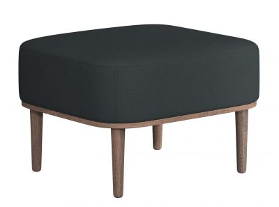 Serena Lounge Chair fauteuil chêne teinté foncé novoform Gris fantôme