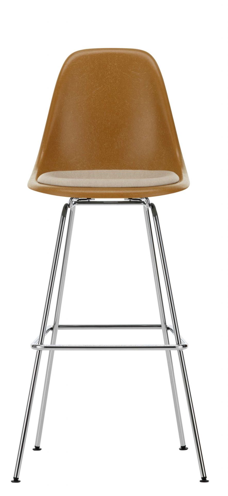 Eames Fiberglass Bar Stool High Tabouret de bar avec coussin d'assise Vitra 