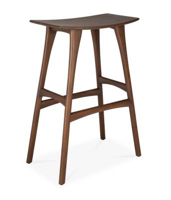 Tabouret de bar Osso teck marron foncé Ethnicraft 