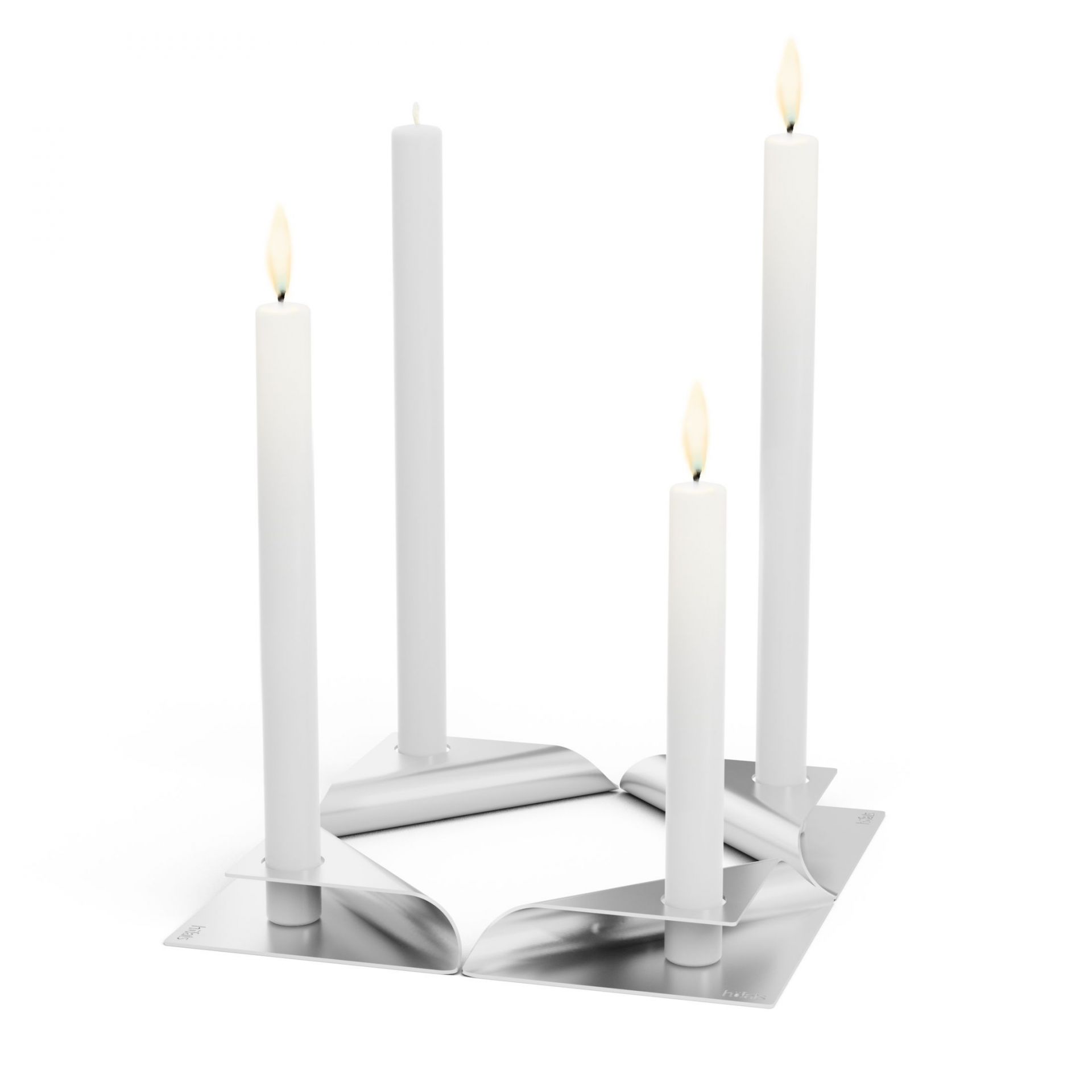 Square Candle Ensemble de 4 chandeliers argentés Höfats OFFRE SPECIALE