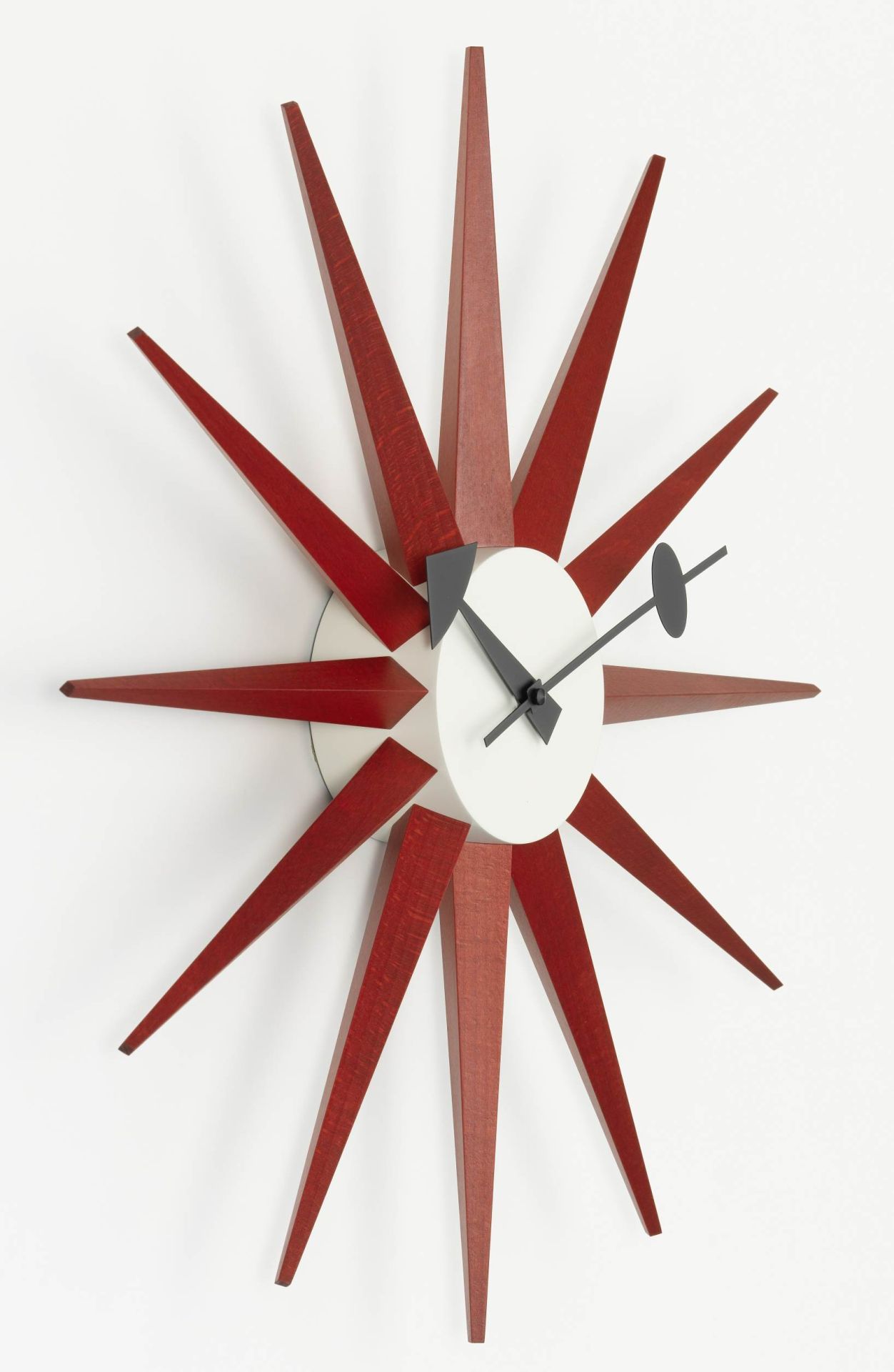 Sunburst Clock Horloge Murale - rouge Vitra