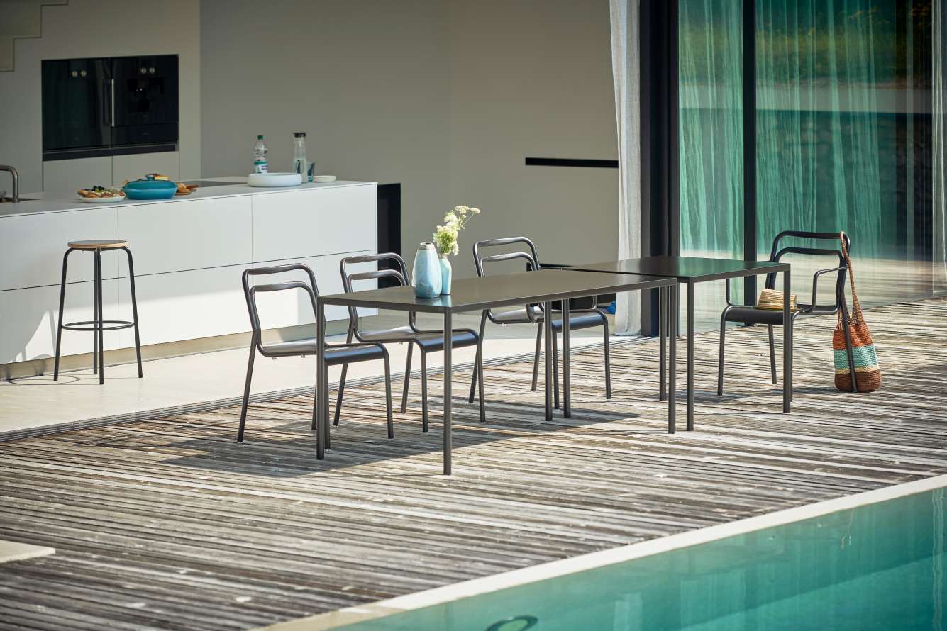 Live chaise empilable Outdoor Jan Kurtz