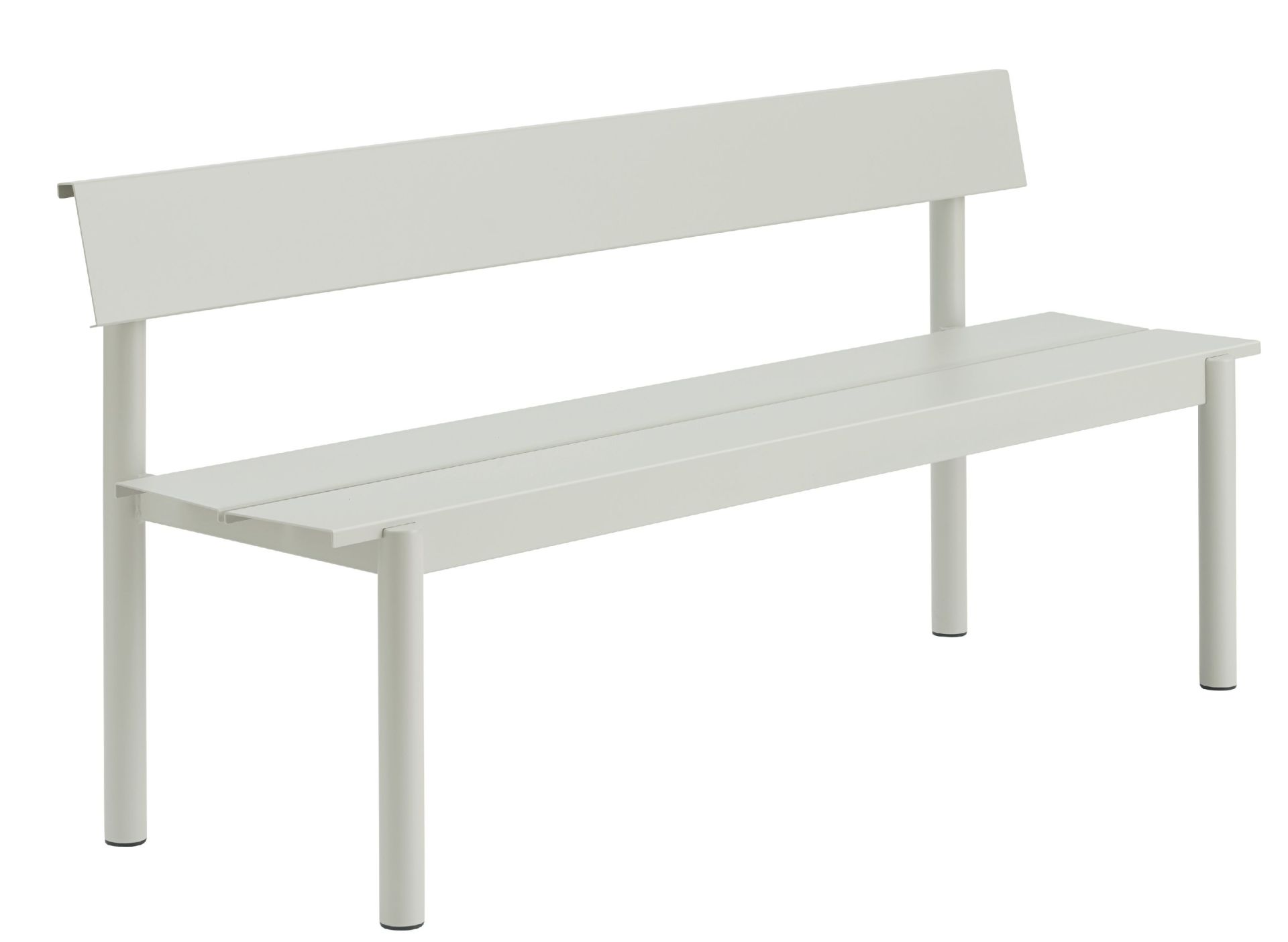 Linear Steel Bench Banc d'extérieur avec dossier 170x34 cm Muuto