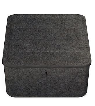USM Haller Inos boîte profonde avec plateau L 22,3 x P 25 x H 9,5 cm / Gris anthracite