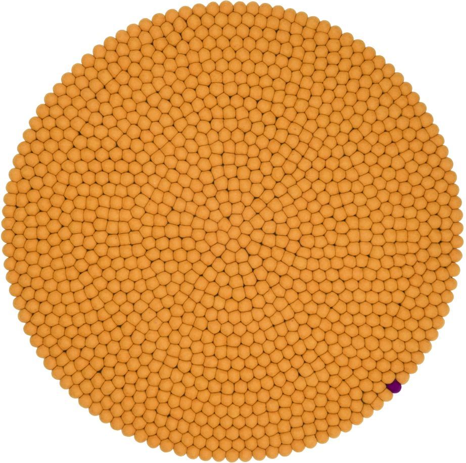 Big One Rund Tapis en feutre Ø 300 cm myfelt Jaune ocre