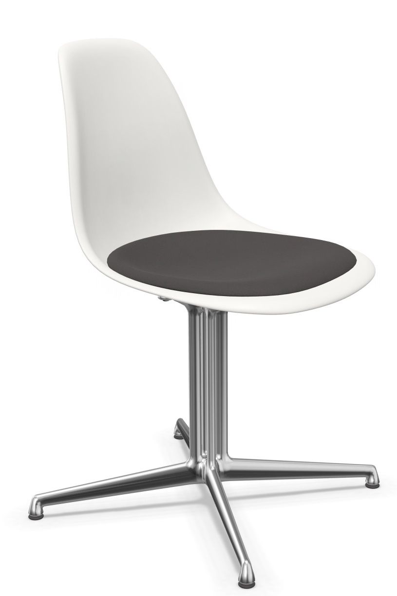 Eames Plasic Side Chair DSL RE chaise avec assise rembourrée Vitra 