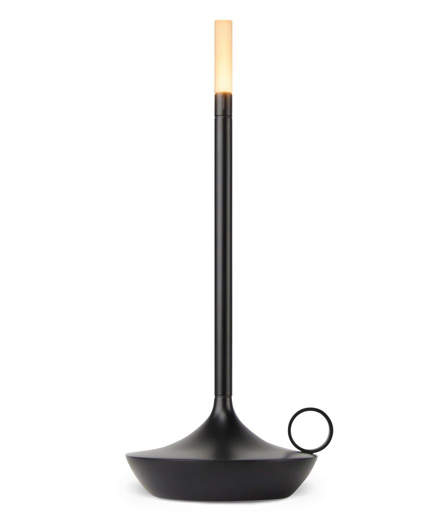 Wick Portable Lampe de batterie / Lampe de table avec USB noir Graypants