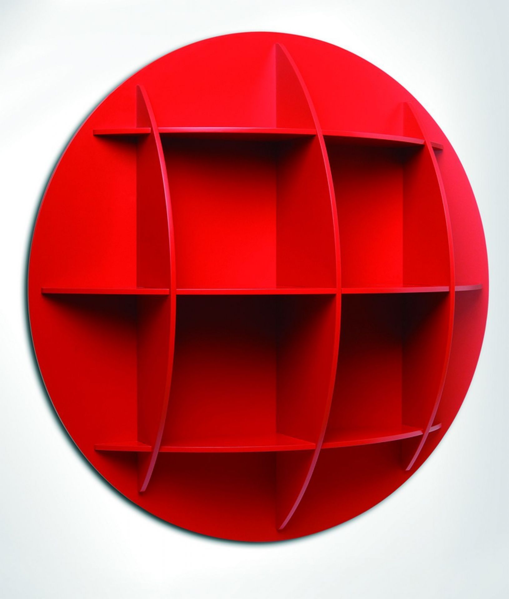 Minicontinental étagère sphérique Rouge laqué Industrie Carnovali