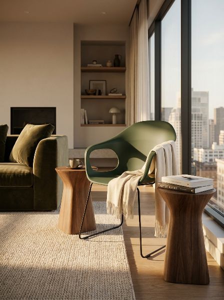 Fauteuil Elephantino piètement à patins Kristalia