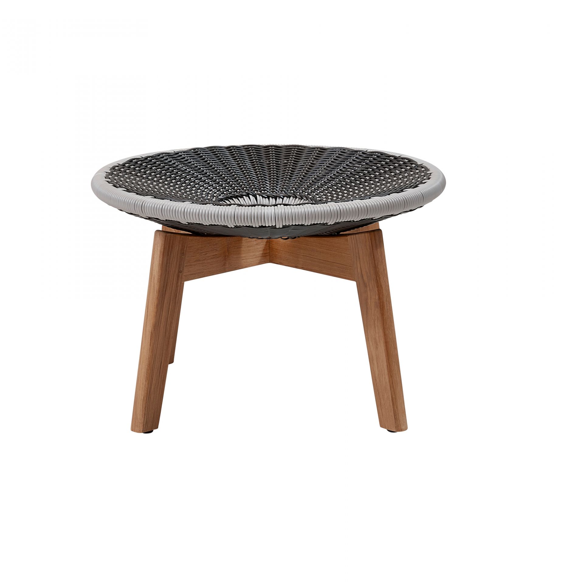 Peacock Outdoor Tabouret avec coussin Cane-Line gris clair