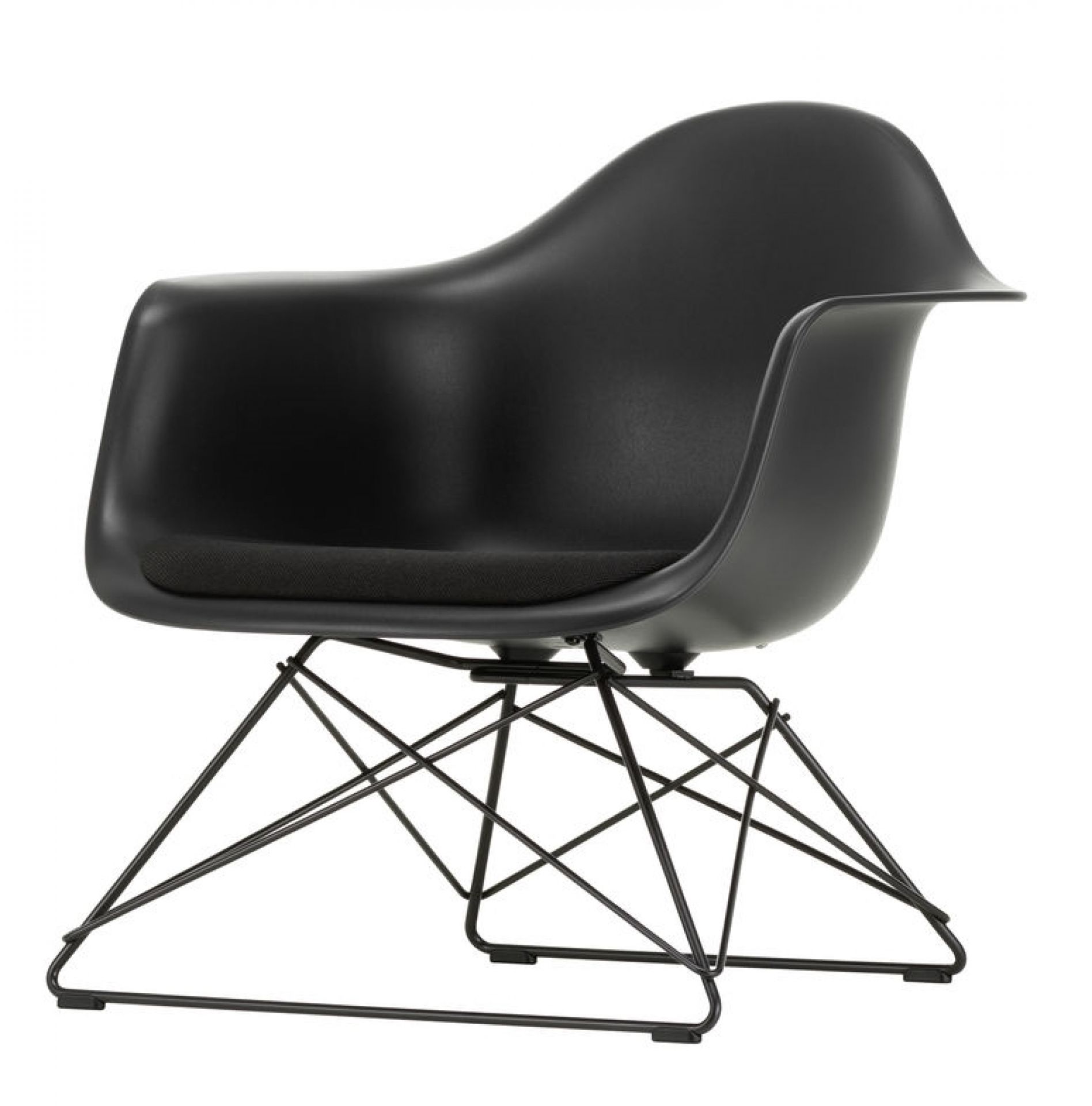 Eames Plastic Arm Chair LAR chaise avec coussin d'assise Vitra
