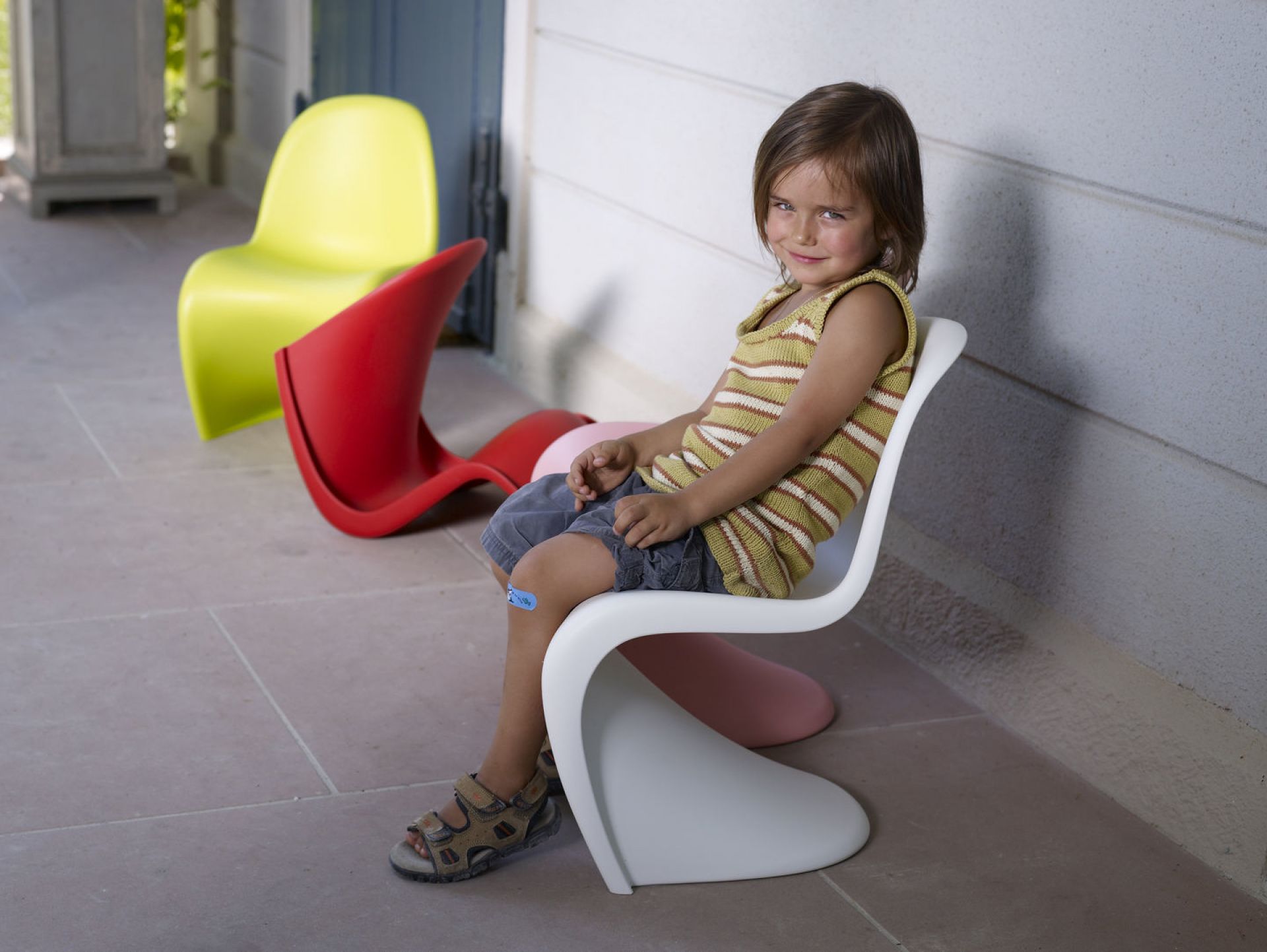 Chaise enfant Panton Junior Vitra - jaune