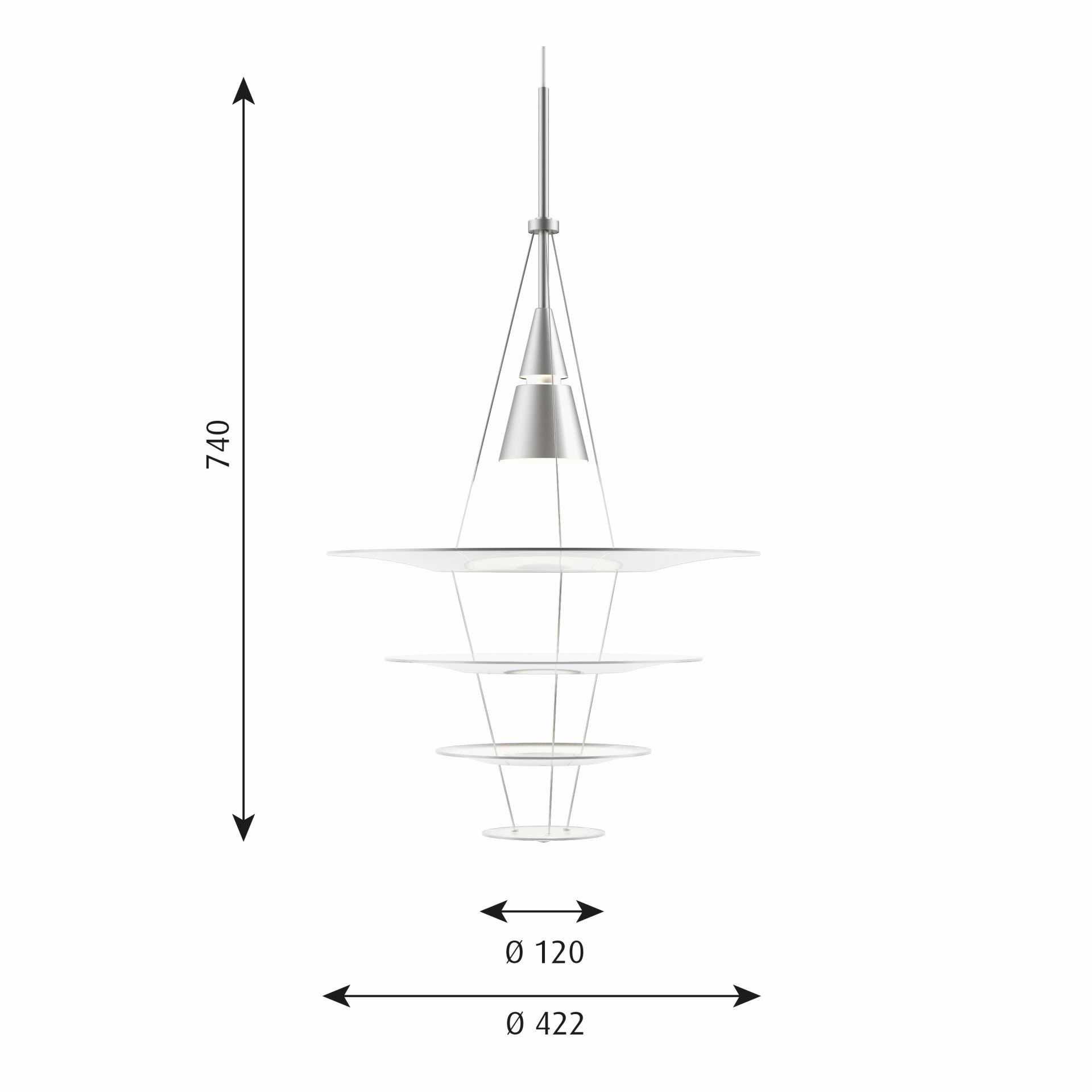Enigma 425/545 Pendent light Louis Poulsen