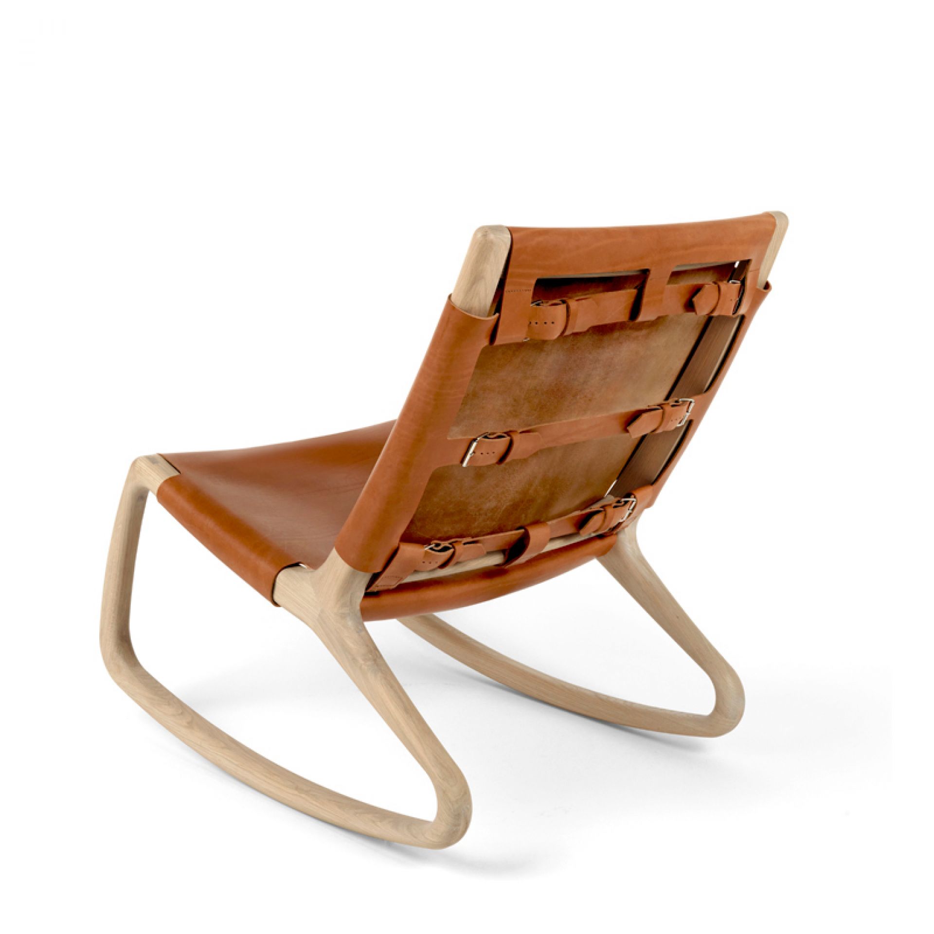Rocker Chaise berçante Harness cuir Mater