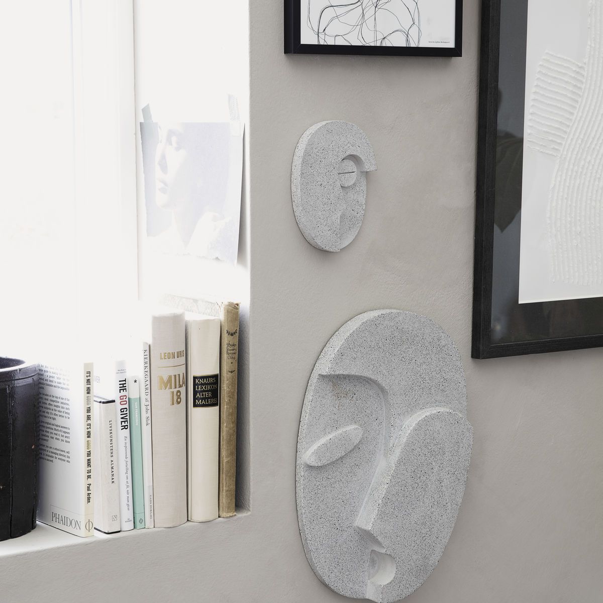 Wall Art Face Objet mur Visage Gris house doctor OFFRE SPECIALE