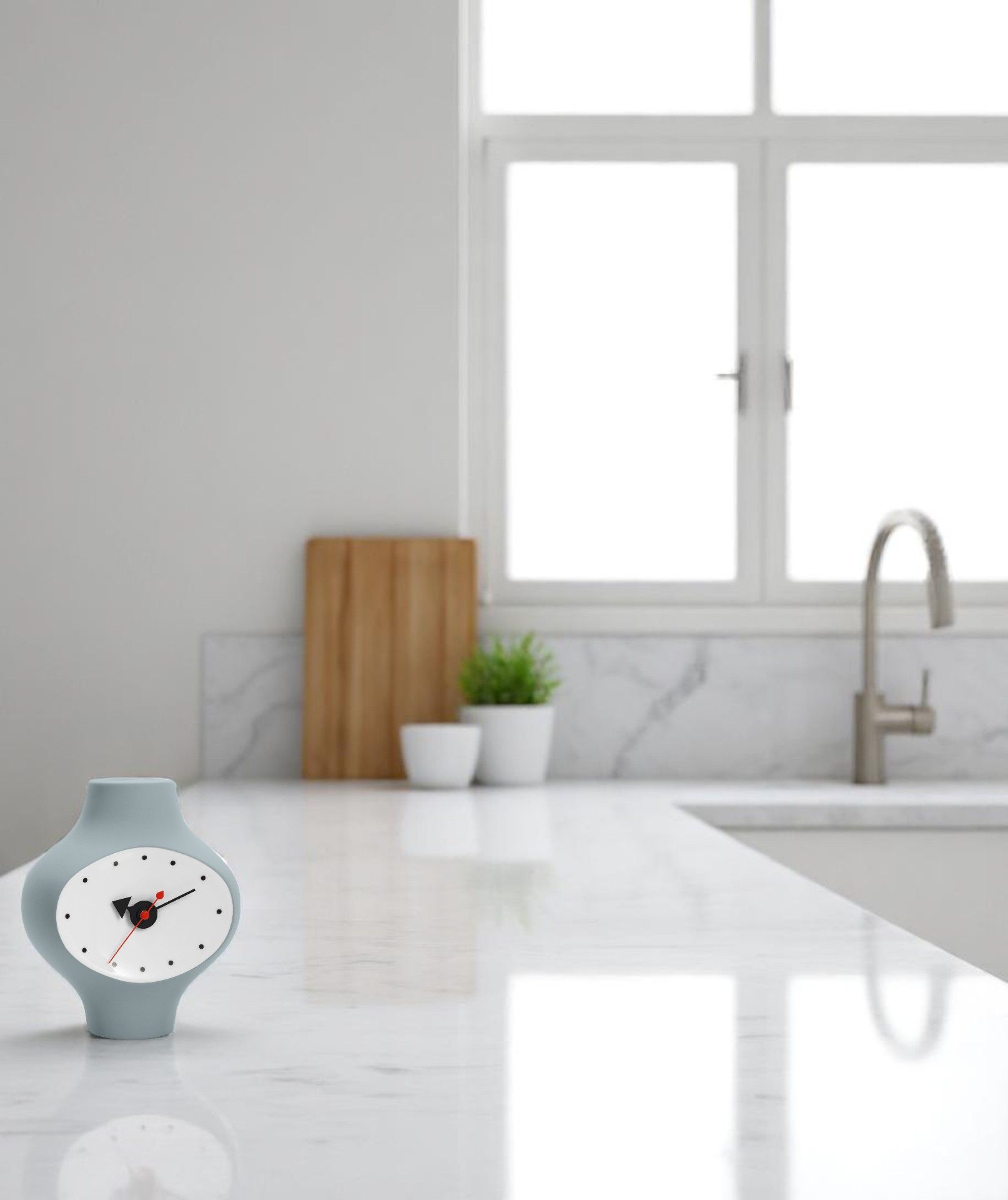 Desk Ceramic Clock Horloges de Table Gris clair-bleu Vitra OFFRE SPECIALE