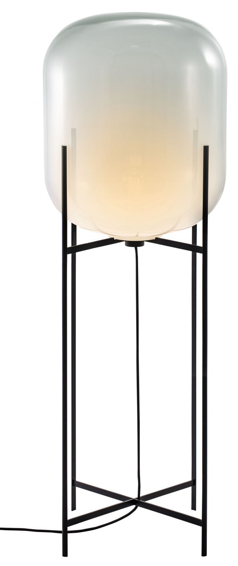 Oda Big lampe à pied Pulpo Blanc clair de lune - cadre noir