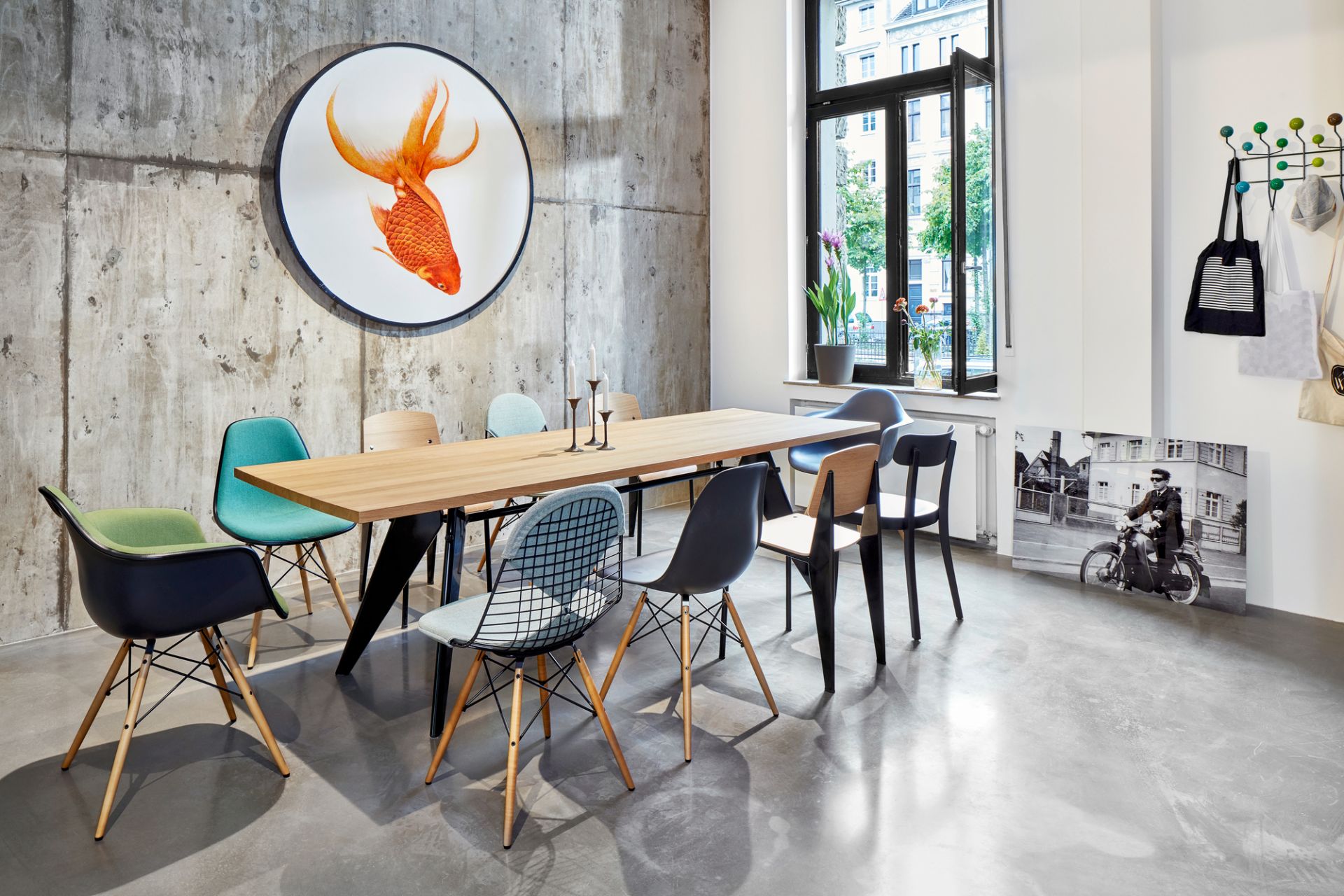 DKW Wire Chair Chaise assise rembourree Vitra