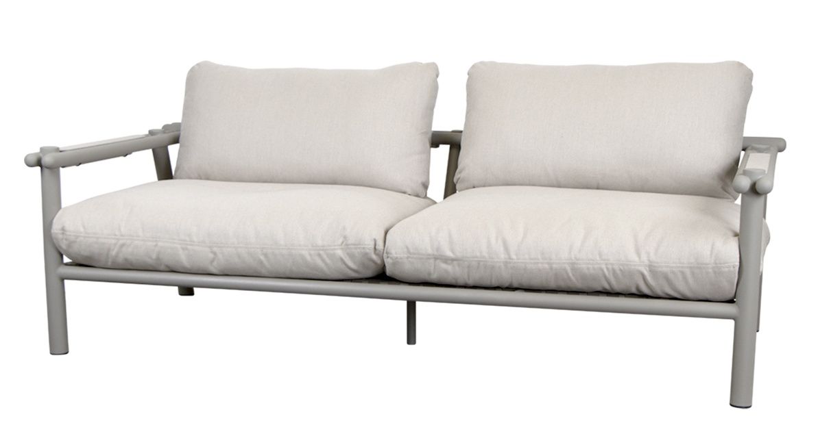 Sticks Canapé 2 places extérieur Cane-Line Structure taupe / Coussin sable