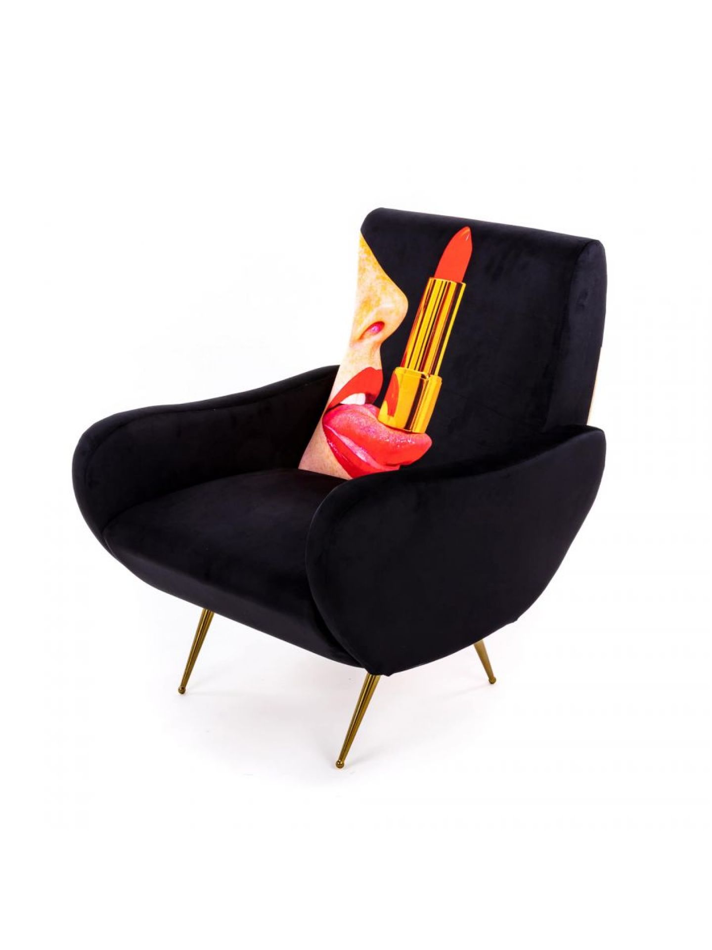 Toiletpaper fauteuil Tongue black Seletti Toiletpaper fauteuil Tongue black Seletti