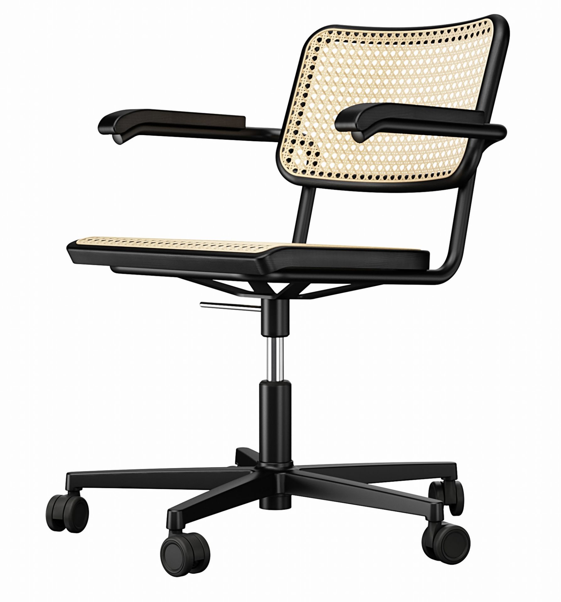 S 64 VDR Atelier Chaise Pivotante Cadre plat Thonet Noir