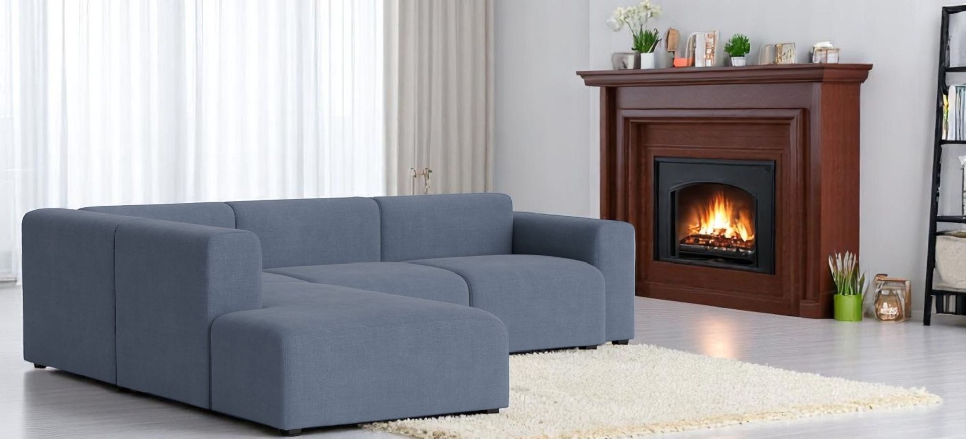 Mags Sofa Corner Combination 2 Low Armrest avec accoudoir à gauche Hay 