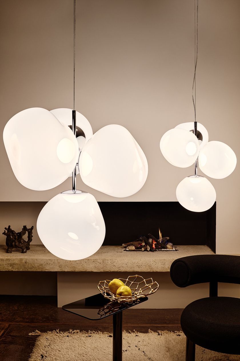 Melt Small Chandelier Lampe suspendue Or Tom Dixon