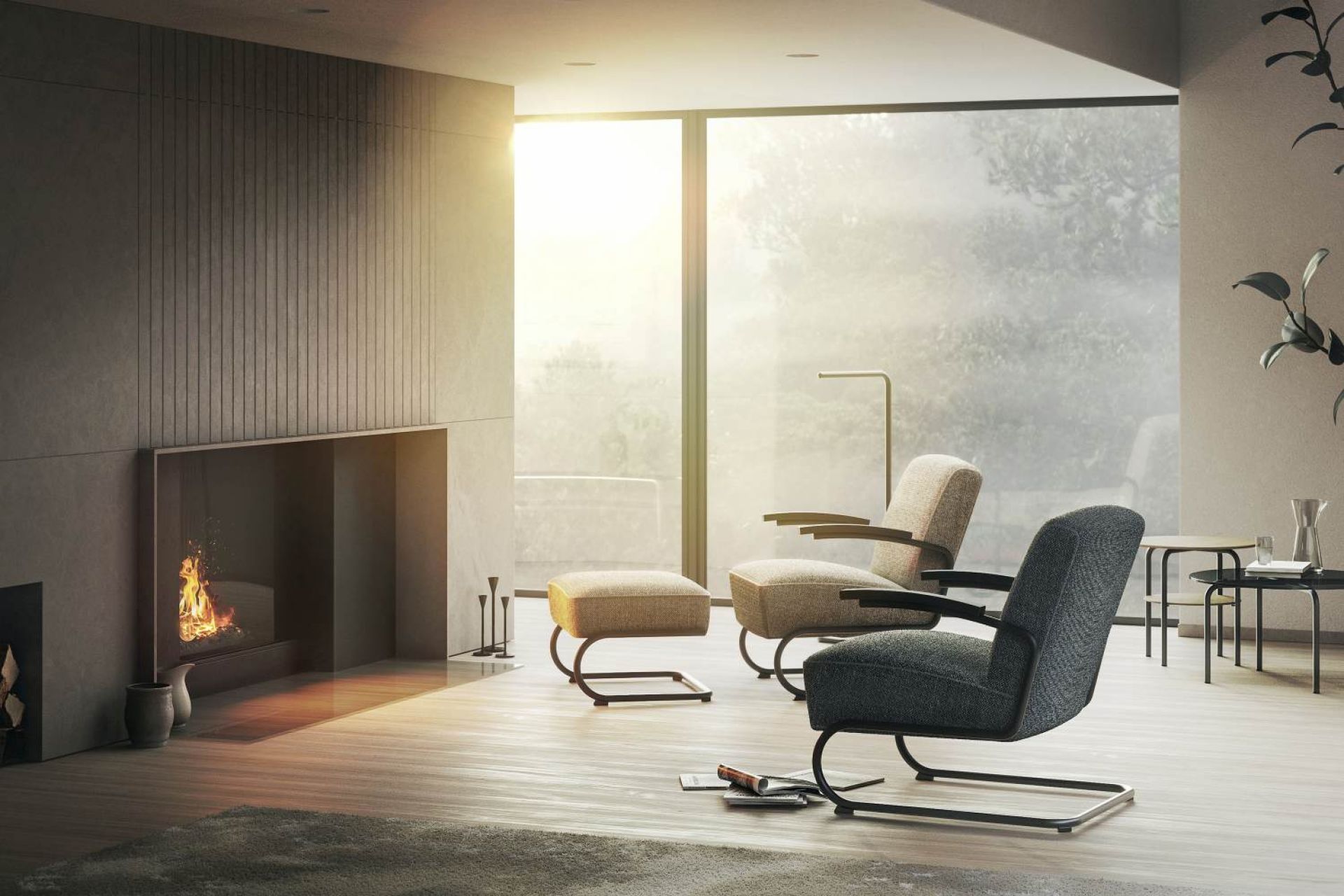 MR 517 / 1  Table d'appoint avec compartiment de rangement Thonet