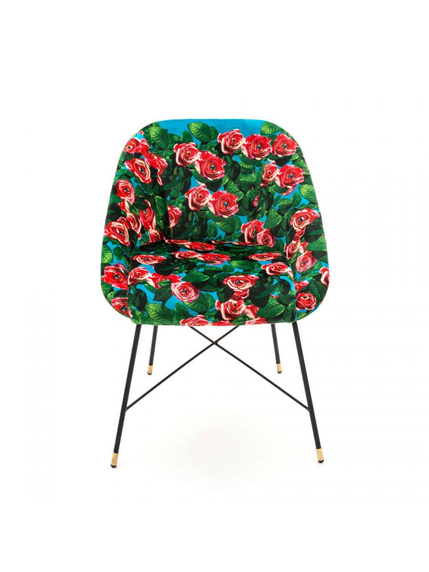 Toiletpaper chaise rembourrée Roses blue Seletti Toiletpaper chaise rembourrée Roses blue Seletti