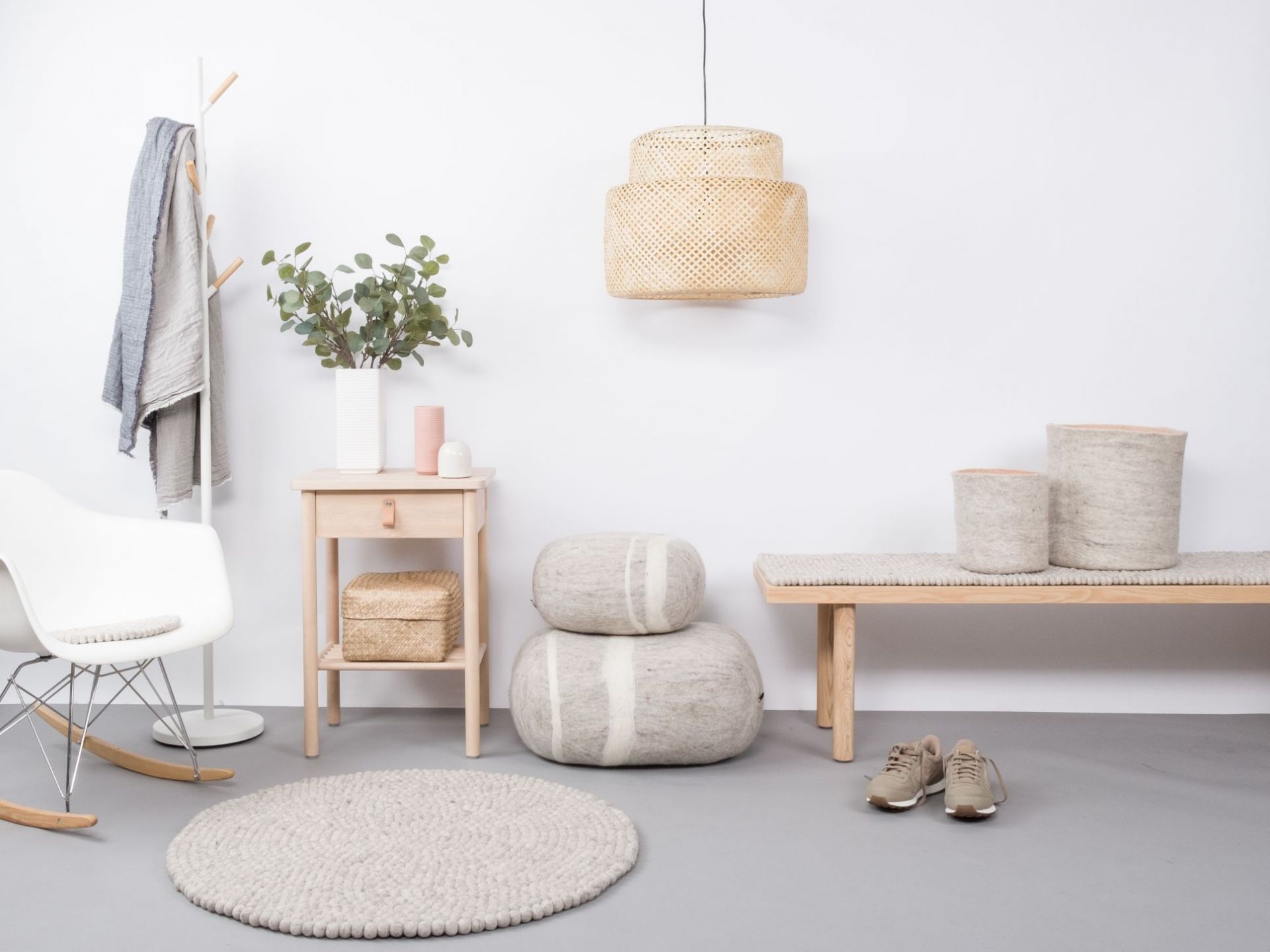 Tabouret en feutre Galet XL Béla myfelt