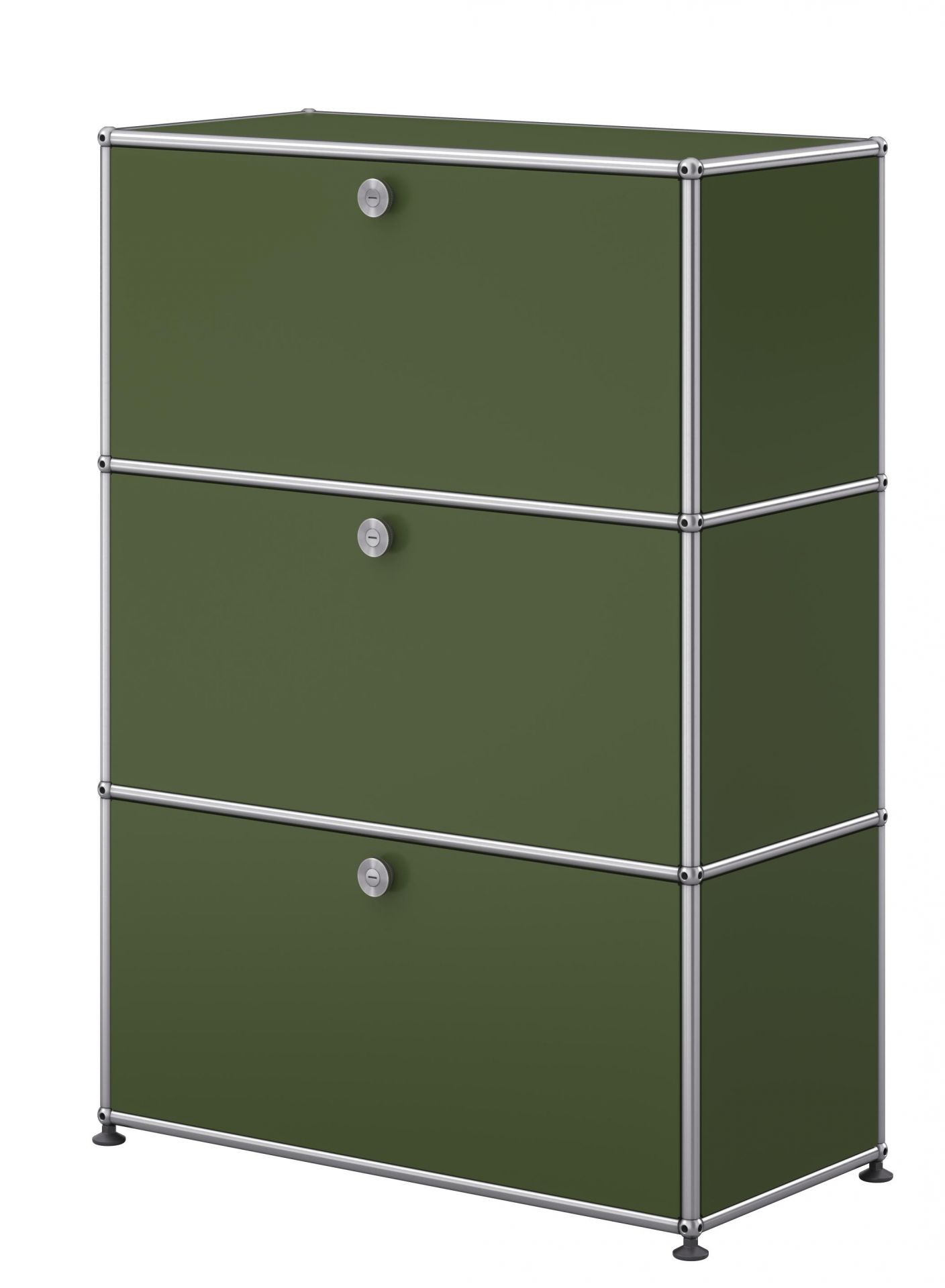 Planche à roulettes USM Haller G1 à 3 portes – Livraison rapide Vert olive