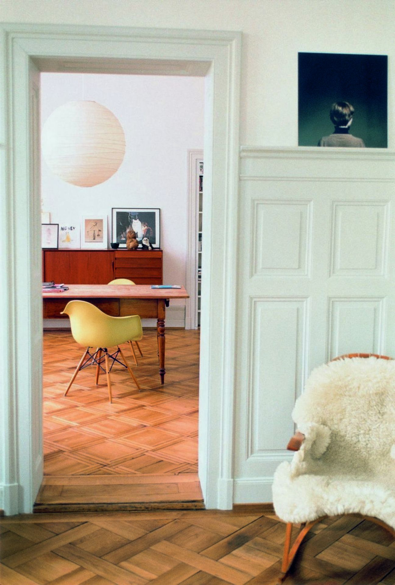 Eames Plastic Arm Chair DAW Stuhl Vitra - QUICK SHIP-Ahorn gelblich-Ocean Eames Plastic Arm Chair DAW Stuhl Vitra - QUICK SHIP-Ahorn gelblich-Ocean