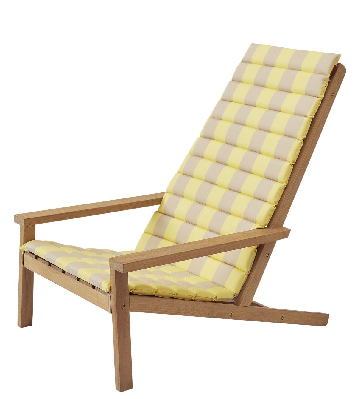 Between Lines Coussin d'assise pour chaise longue d'extérieur Skagerak by Fritz Hansen Lemon/Sand Stripe