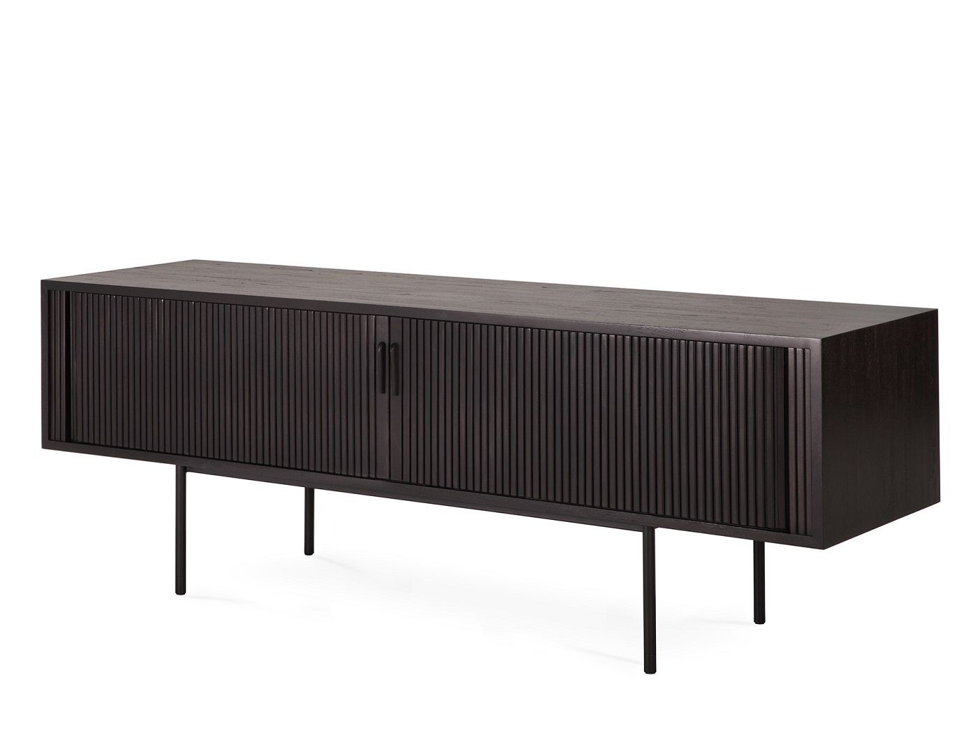 Roller Max TV bahut teck noir 2 portes Ethnicraft