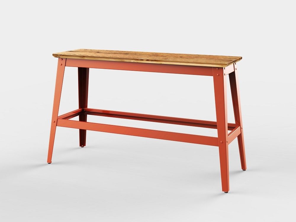 6Grad haute banque 180 cm Jan Cray Rouge Orange-Bois Recyclé